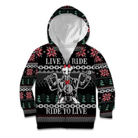 Live To Ride Motorbike Skeleton Kid Hoodie Biker Skull Christmas DT04 - Wonder Print Shop