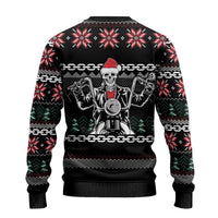 Live To Ride Motorbike Skeleton Ugly Christmas Sweater Biker Skull Christmas DT04 - Wonder Print Shop