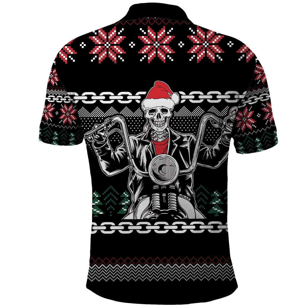 Live To Ride Motorbike Skeleton Polo Shirt Biker Skull Christmas DT04 - Wonder Print Shop