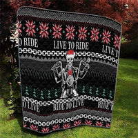 Live To Ride Motorbike Skeleton Quilt Biker Skull Christmas DT04 - Wonder Print Shop