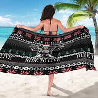 Live To Ride Motorbike Skeleton Sarong Biker Skull Christmas DT04 - Wonder Print Shop