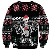 Live To Ride Motorbike Skeleton Sweatshirt Biker Skull Christmas DT04 - Wonder Print Shop