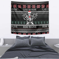 Live To Ride Motorbike Skeleton Tapestry Biker Skull Christmas DT04 - Wonder Print Shop
