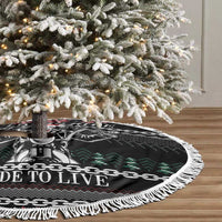 Live To Ride Motorbike Skeleton Tree Skirt Biker Skull Christmas DT04 - Wonder Print Shop