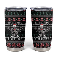 Live To Ride Motorbike Skeleton Tumbler Cup Biker Skull Christmas DT04 - Wonder Print Shop