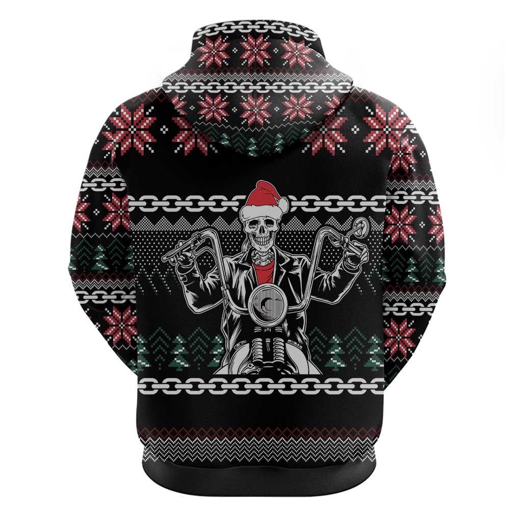 Live To Ride Motorbike Skeleton Zip Hoodie Biker Skull Christmas DT04 - Wonder Print Shop