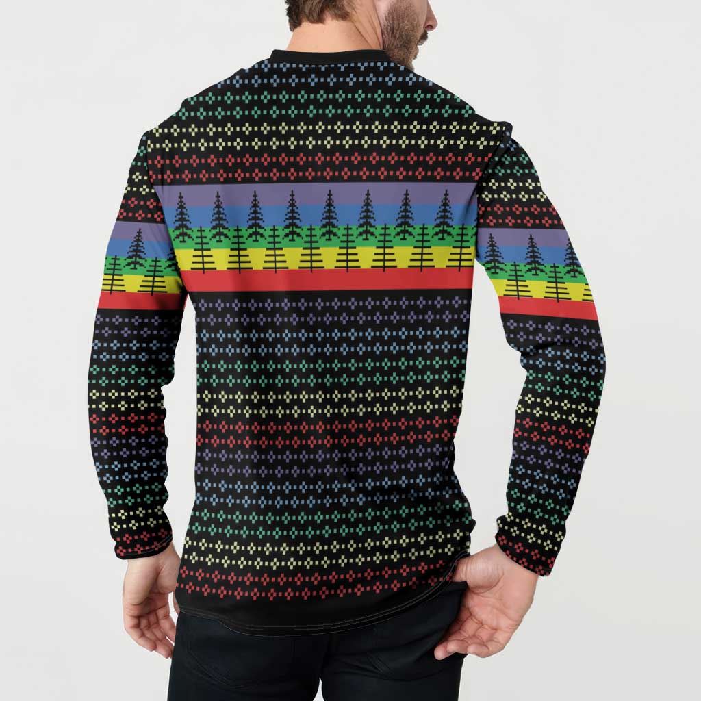 LGBT Not Today Jesus Button Sweatshirt Rainbow Christmas DT04 - Wonder Print Shop