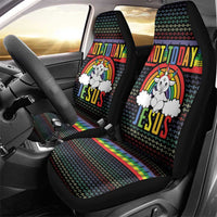LGBT Not Today Jesus Car Seat Cover Rainbow Christmas DT04 - Wonder Print Shop