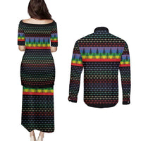 LGBT Not Today Jesus Couples Matching Puletasi and Long Sleeve Button Shirt Rainbow Christmas DT04 - Wonder Print Shop