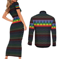 LGBT Not Today Jesus Couples Matching Short Sleeve Bodycon Dress and Long Sleeve Button Shirt Rainbow Christmas DT04 - Wonder Print Shop