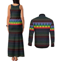 LGBT Not Today Jesus Couples Matching Tank Maxi Dress and Long Sleeve Button Shirt Rainbow Christmas DT04 - Wonder Print Shop