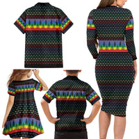 LGBT Not Today Jesus Family Matching Long Sleeve Bodycon Dress and Hawaiian Shirt Rainbow Christmas DT04 - Wonder Print Shop