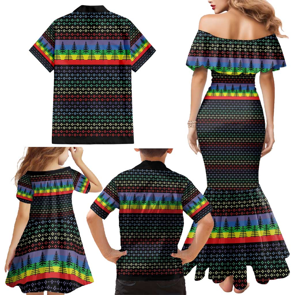 LGBT Not Today Jesus Family Matching Mermaid Dress and Hawaiian Shirt Rainbow Christmas DT04 - Wonder Print Shop