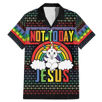 LGBT Not Today Jesus Family Matching Mermaid Dress and Hawaiian Shirt Rainbow Christmas DT04 - Wonder Print Shop