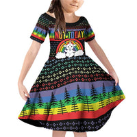 LGBT Not Today Jesus Family Matching Off Shoulder Short Dress and Hawaiian Shirt Rainbow Christmas DT04 - Wonder Print Shop