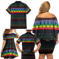 LGBT Not Today Jesus Family Matching Off Shoulder Short Dress and Hawaiian Shirt Rainbow Christmas DT04 - Wonder Print Shop