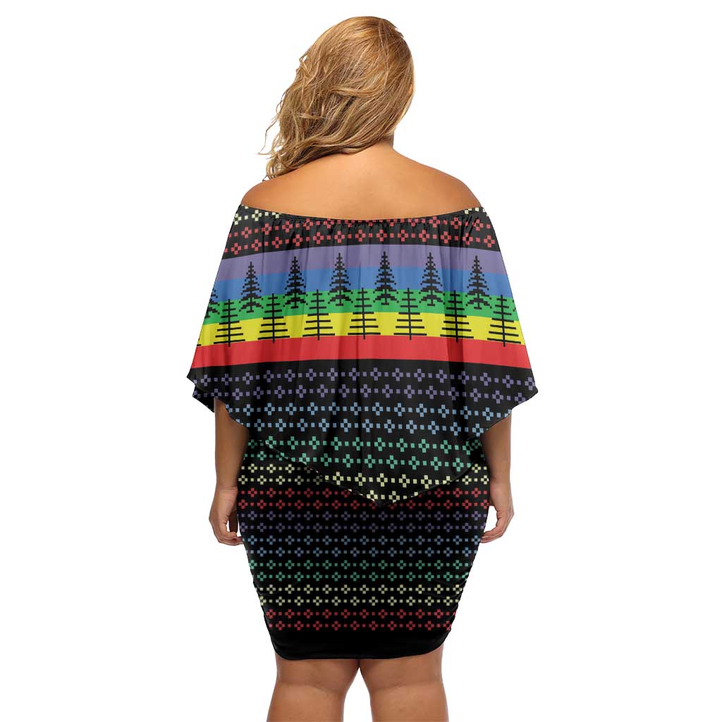 LGBT Not Today Jesus Family Matching Off Shoulder Short Dress and Hawaiian Shirt Rainbow Christmas DT04 - Wonder Print Shop