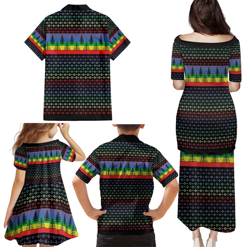 LGBT Not Today Jesus Family Matching Puletasi and Hawaiian Shirt Rainbow Christmas DT04 - Wonder Print Shop