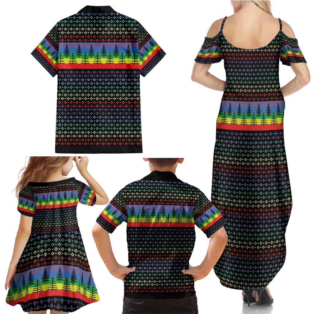 LGBT Not Today Jesus Family Matching Summer Maxi Dress and Hawaiian Shirt Rainbow Christmas DT04 - Wonder Print Shop