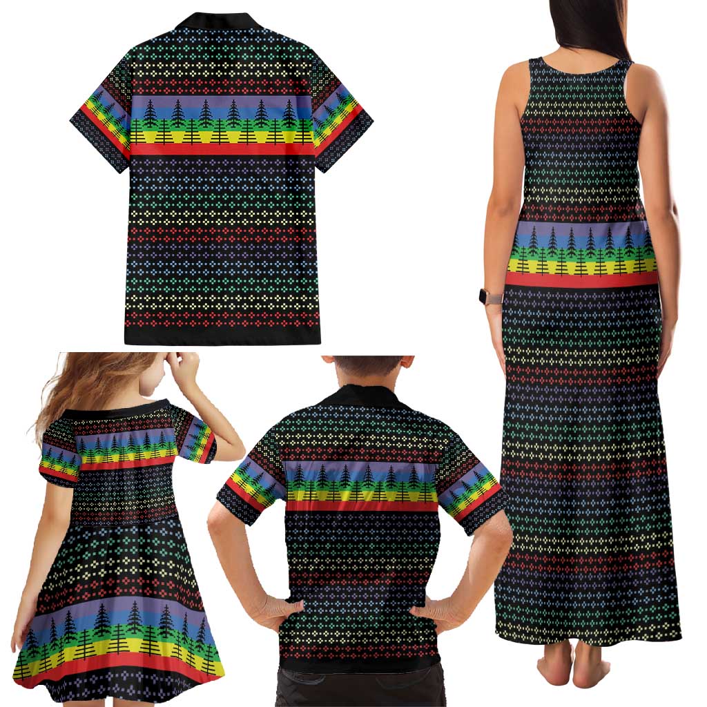 LGBT Not Today Jesus Family Matching Tank Maxi Dress and Hawaiian Shirt Rainbow Christmas DT04 - Wonder Print Shop