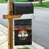 LGBT Not Today Jesus Garden Flag Rainbow Christmas DT04 - Wonder Print Shop