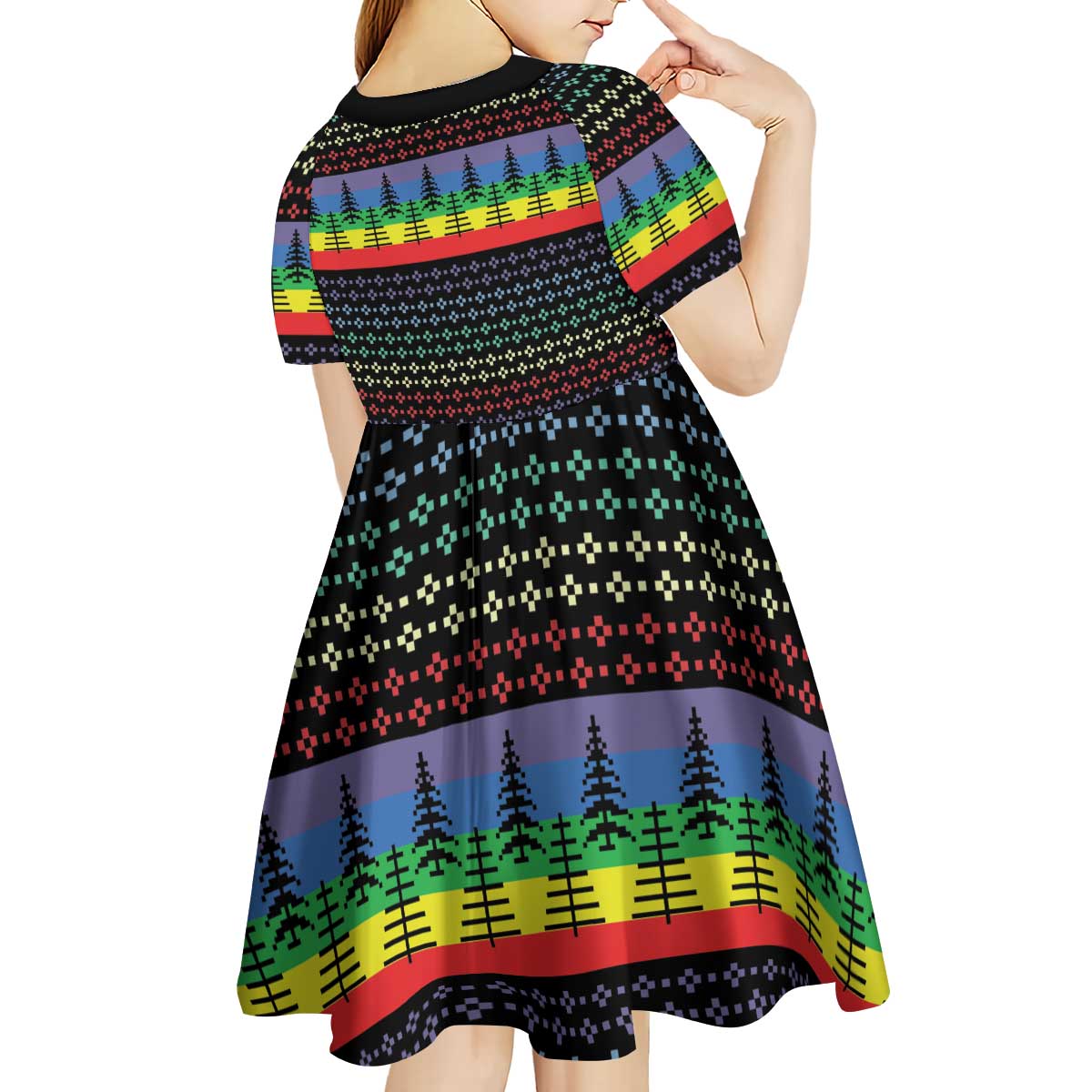 LGBT Not Today Jesus Kid Short Sleeve Dress Rainbow Christmas DT04 - Wonder Print Shop