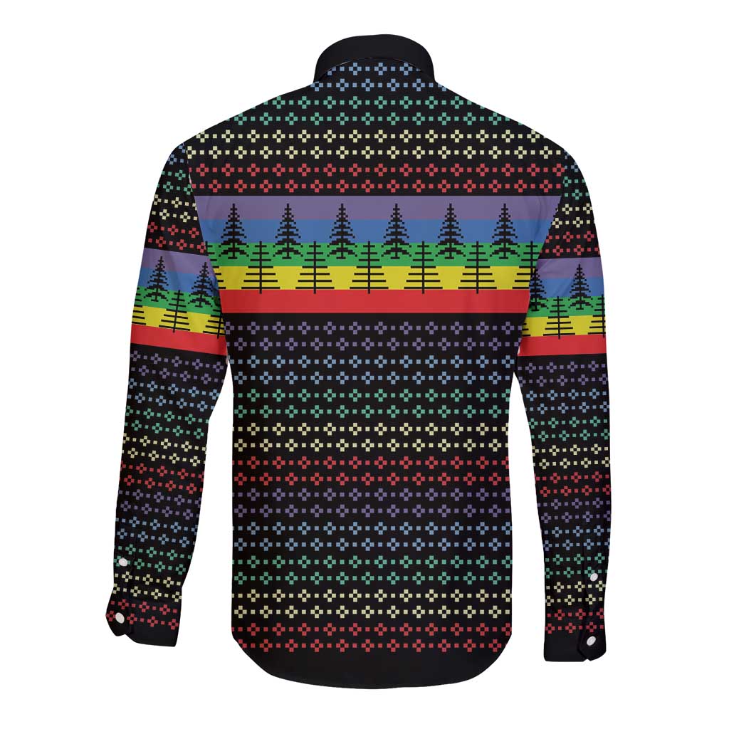 LGBT Not Today Jesus Long Sleeve Button Shirt Rainbow Christmas DT04 - Wonder Print Shop