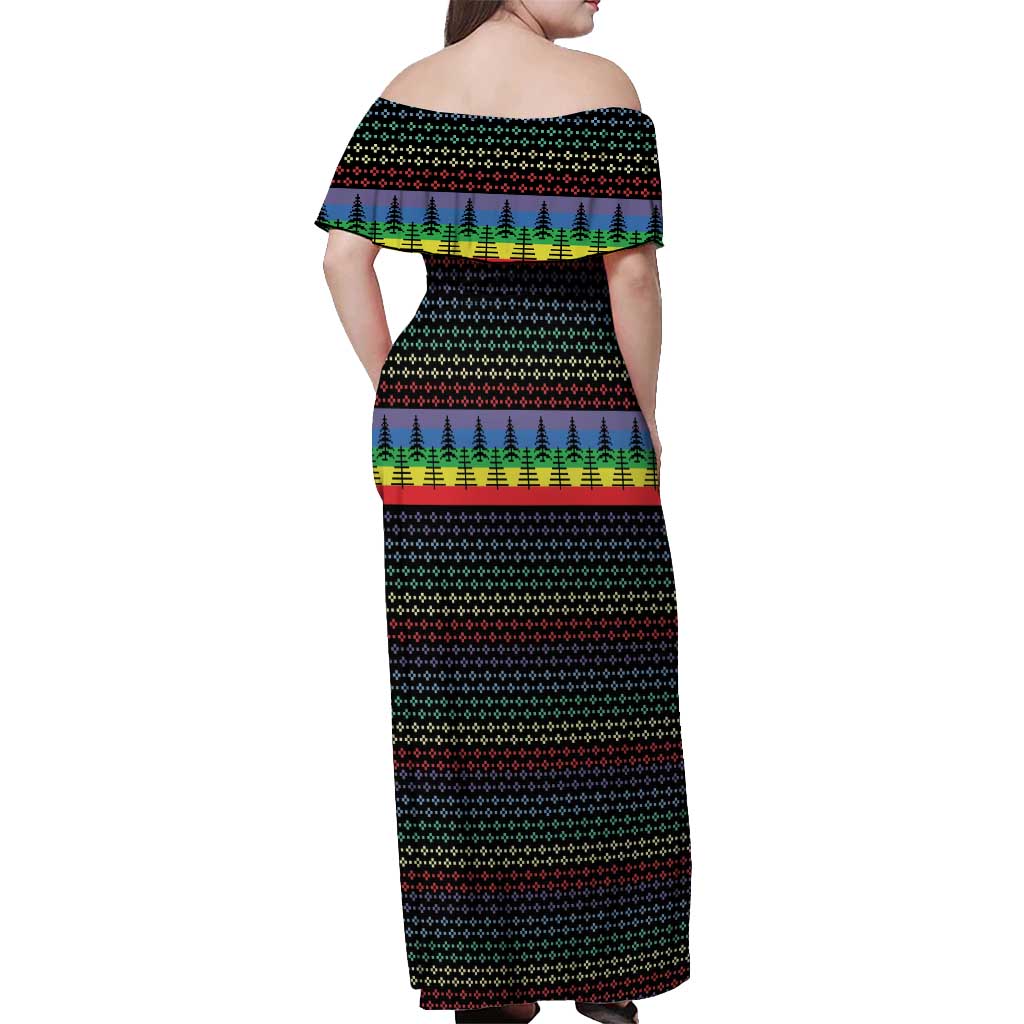 LGBT Not Today Jesus Off Shoulder Maxi Dress Rainbow Christmas DT04 - Wonder Print Shop