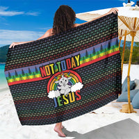 LGBT Not Today Jesus Sarong Rainbow Christmas DT04 - Wonder Print Shop