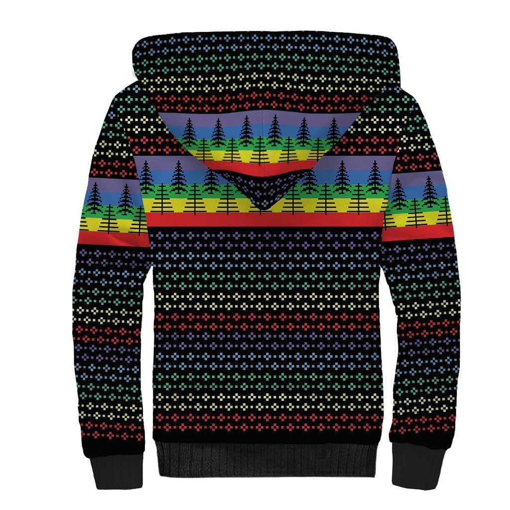 LGBT Not Today Jesus Sherpa Hoodie Rainbow Christmas DT04 - Wonder Print Shop