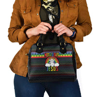 LGBT Not Today Jesus Shoulder Handbag Rainbow Christmas