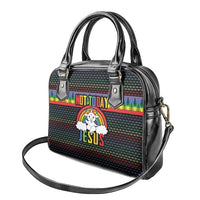 LGBT Not Today Jesus Shoulder Handbag Rainbow Christmas