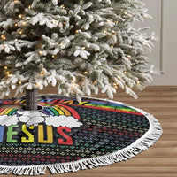 LGBT Not Today Jesus Tree Skirt Rainbow Christmas DT04 - Wonder Print Shop