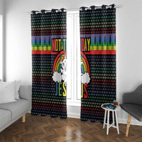 LGBT Not Today Jesus Window Curtain Rainbow Christmas DT04 - Wonder Print Shop