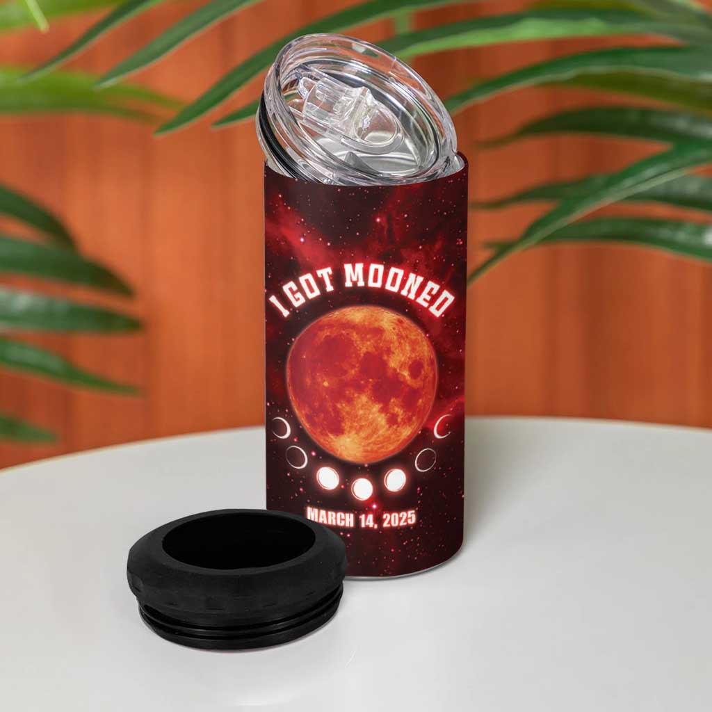 Blood Moon 2025 4 in 1 Can Cooler Tumbler Total Lunar Eclipse