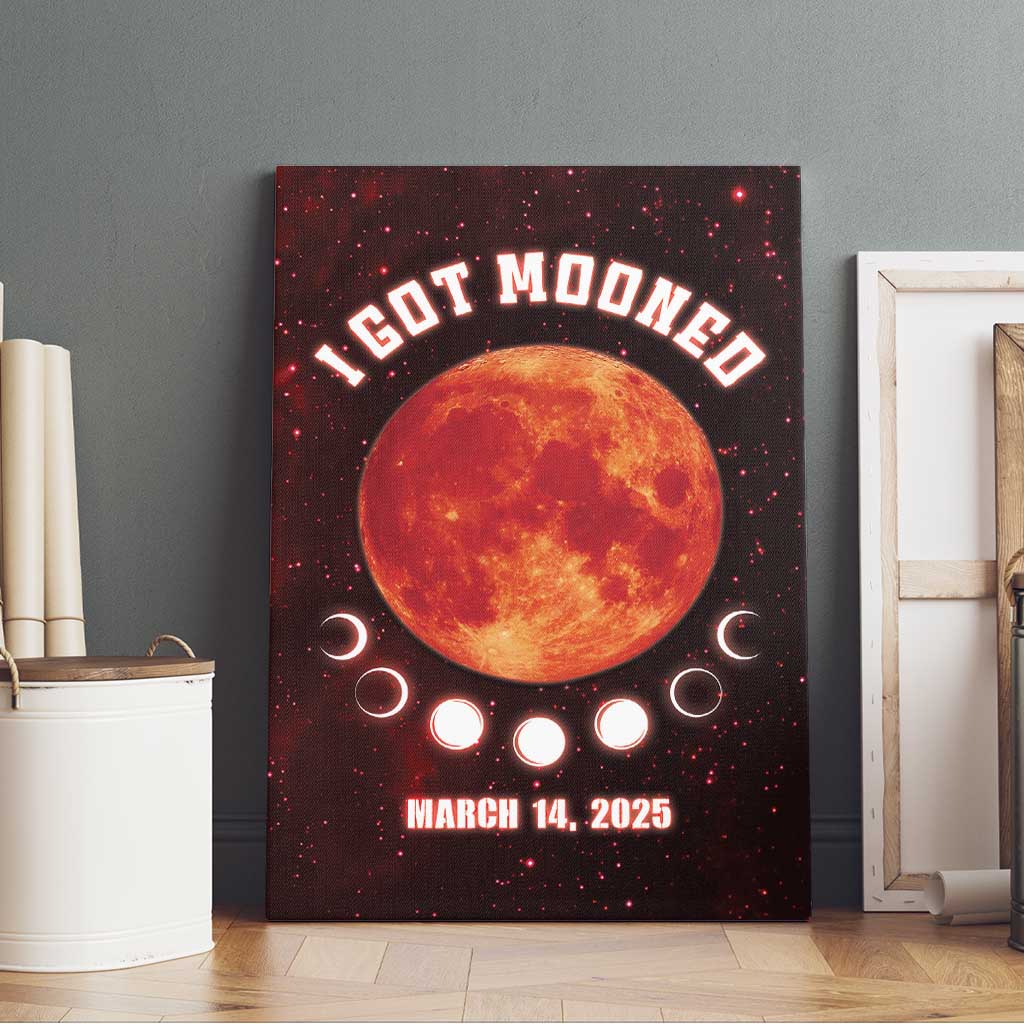 Blood Moon 2025 Canvas Wall Art Total Lunar Eclipse