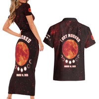 Blood Moon 2025 Couples Matching Short Sleeve Bodycon Dress and Hawaiian Shirt Total Lunar Eclipse