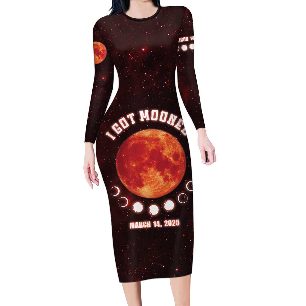 Blood Moon 2025 Family Matching Long Sleeve Bodycon Dress and Hawaiian Shirt Total Lunar Eclipse