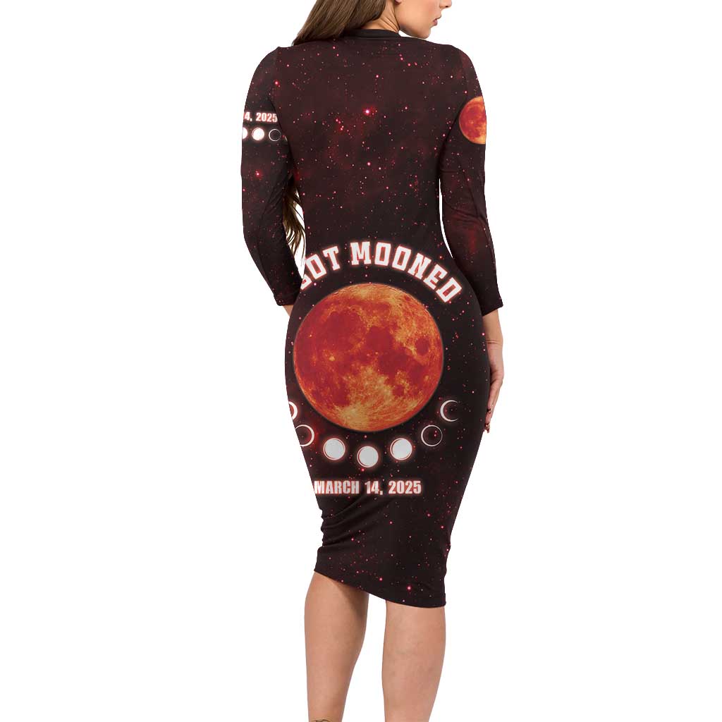 Blood Moon 2025 Family Matching Long Sleeve Bodycon Dress and Hawaiian Shirt Total Lunar Eclipse