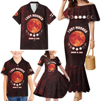 Blood Moon 2025 Family Matching Mermaid Dress and Hawaiian Shirt Total Lunar Eclipse