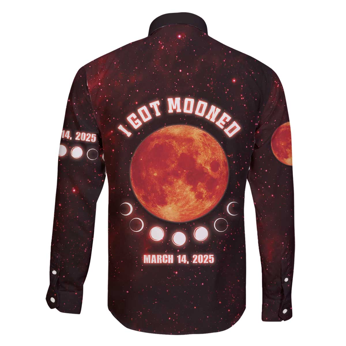 Blood Moon 2025 Family Matching Off The Shoulder Long Sleeve Dress and Hawaiian Shirt Total Lunar Eclipse