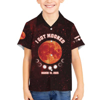 Blood Moon 2025 Family Matching Off The Shoulder Long Sleeve Dress and Hawaiian Shirt Total Lunar Eclipse