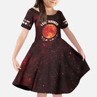 Blood Moon 2025 Family Matching Off Shoulder Maxi Dress and Hawaiian Shirt Total Lunar Eclipse