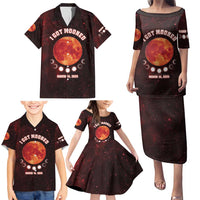 Blood Moon 2025 Family Matching Puletasi and Hawaiian Shirt Total Lunar Eclipse