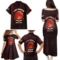 Blood Moon 2025 Family Matching Puletasi and Hawaiian Shirt Total Lunar Eclipse