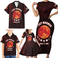 Blood Moon 2025 Family Matching Short Sleeve Bodycon Dress and Hawaiian Shirt Total Lunar Eclipse