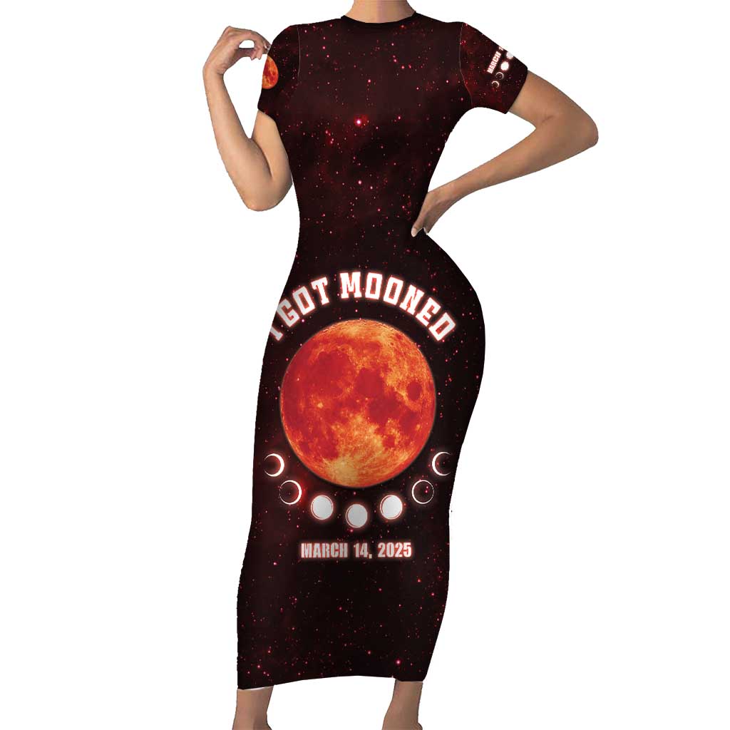 Blood Moon 2025 Family Matching Short Sleeve Bodycon Dress and Hawaiian Shirt Total Lunar Eclipse