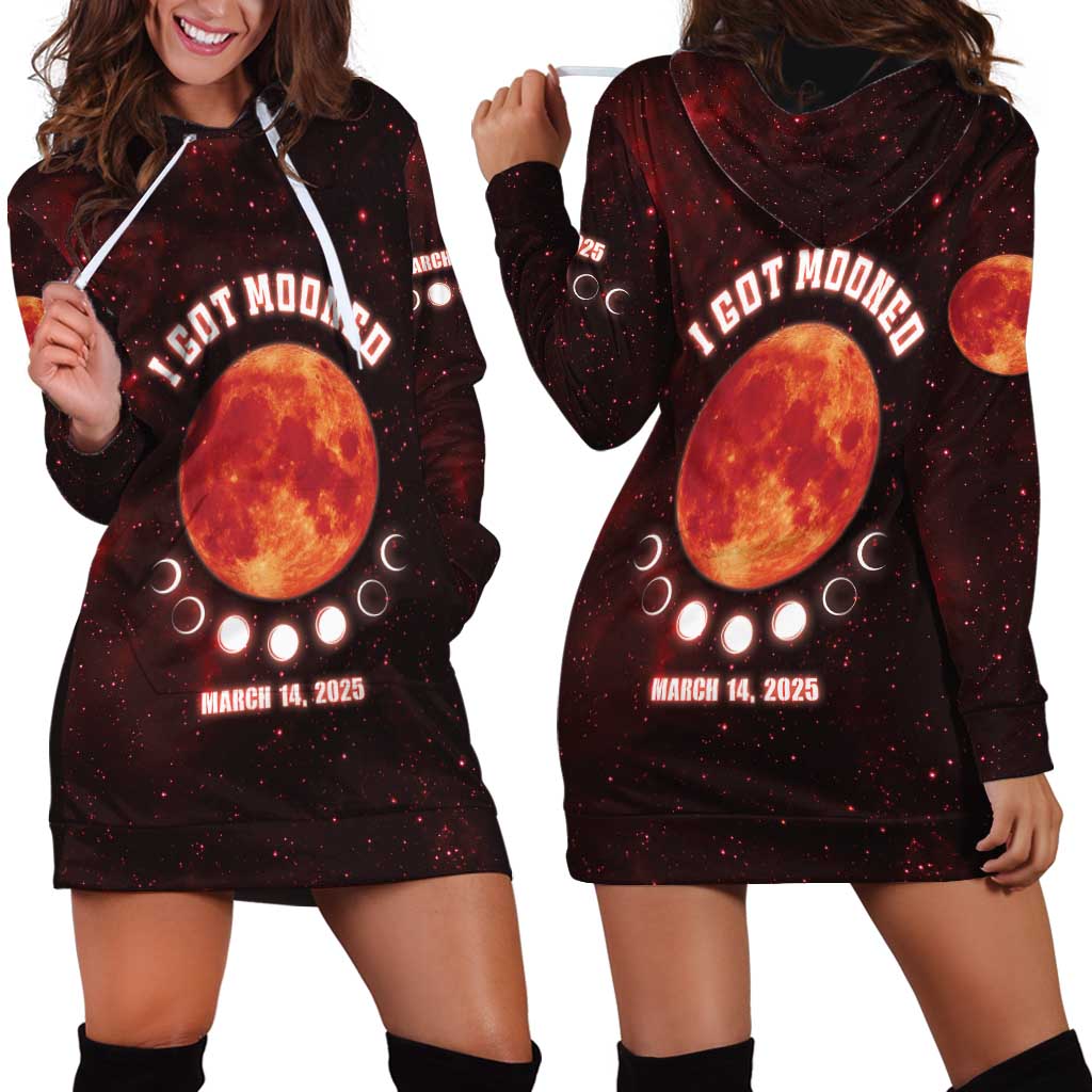 Blood Moon 2025 Hoodie Dress Total Lunar Eclipse
