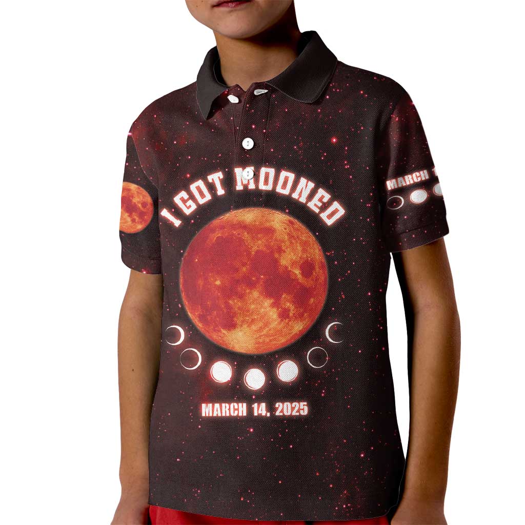 Blood Moon 2025 Kid Polo Shirt Total Lunar Eclipse