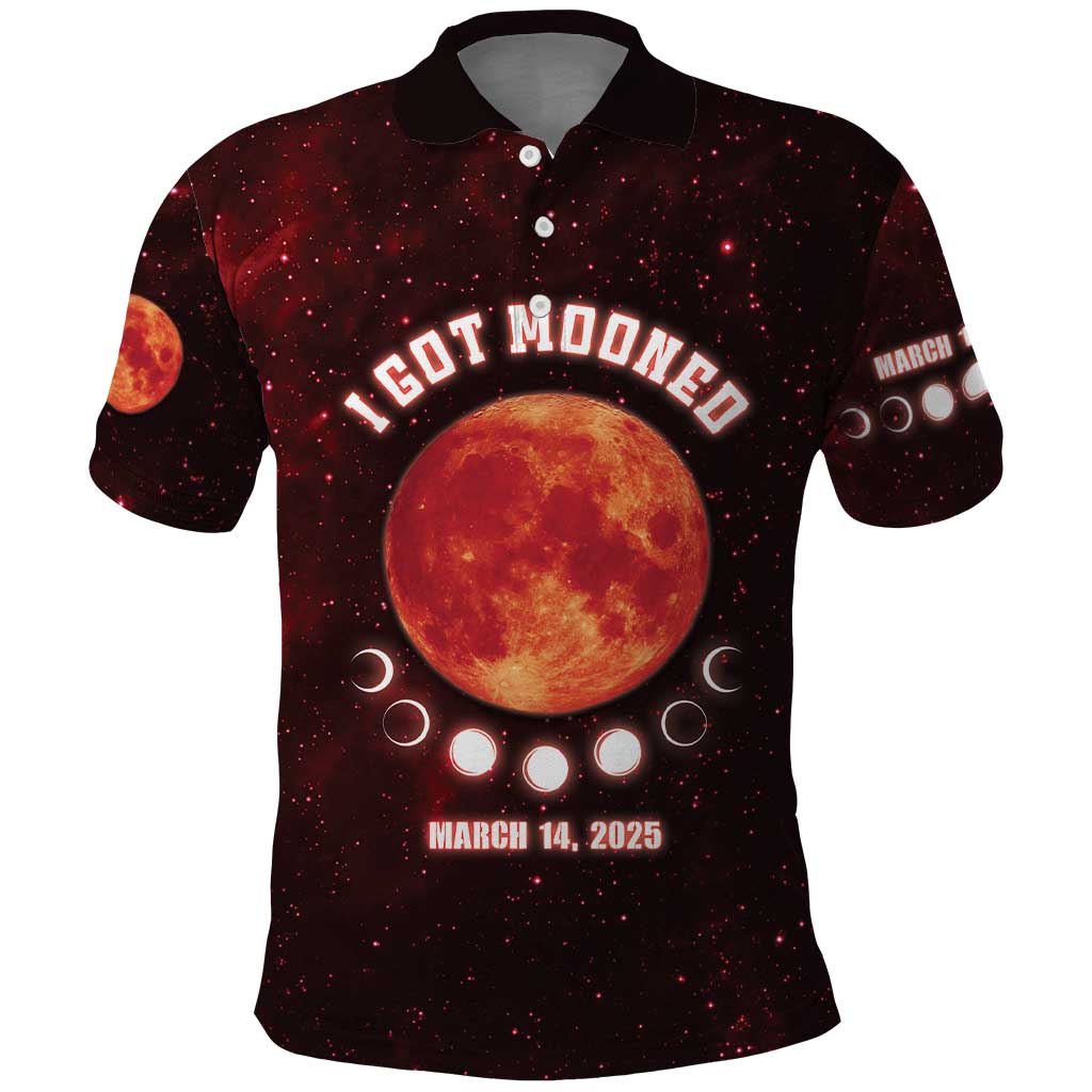 Blood Moon 2025 Polo Shirt Total Lunar Eclipse